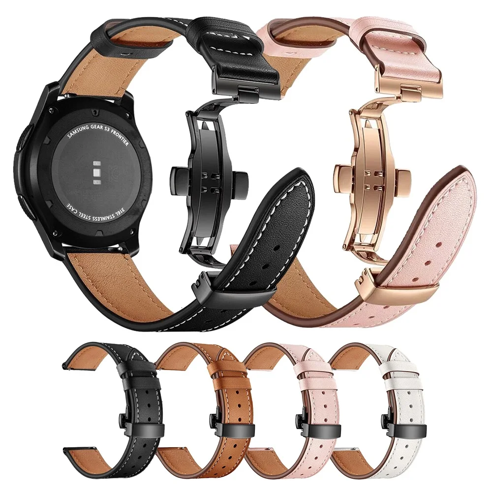 Высококачественный ремешок из натуральной кожи для Samsung Galaxy Watch Active 2 44 мм 40