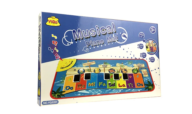 2019 новые продукты Yq3201 Детский многофункциональный коврик для музыкальной игры с изображением животного, сенсорное электронное пианино