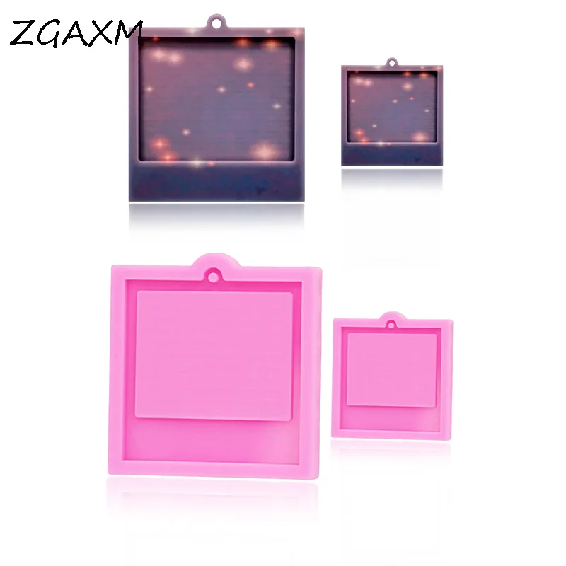 

LM320 Shiny Size square 2pcs epoxy resin silicone mold, DIY handmade earring pendant jewelry jewelry flexible clay molds