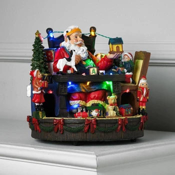 

Light figure "New Year's workshop" 21x21cm, 11 LED, USB, music, AA * 3, speaker, RGB 5133419