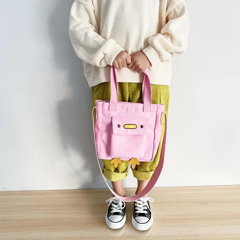 

2020 Spring New Style KID'S Messenger Bag Little Duck Canvas Kindergarten Students Children Hand Shoulder Canvas Bag