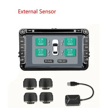 

Auto Alarm Tire Pressure Monitor Real-time Display Easy Install Transmission Universal USB TPMS Tool For Android Sensor Wireless