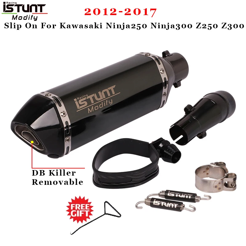 

Глушитель выхлопной трубы для мотоцикла Kawasaki Ninja 300 Ninja250 Z250 Z300 2012-2017