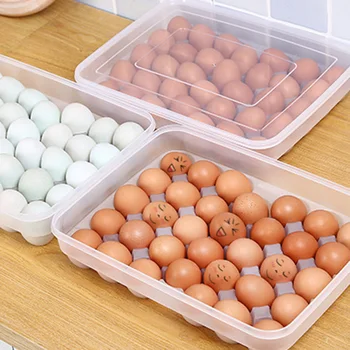 

34 Grids Egg Storage Case Holder Box Eggs Container Tray For Fridge Freezer Home