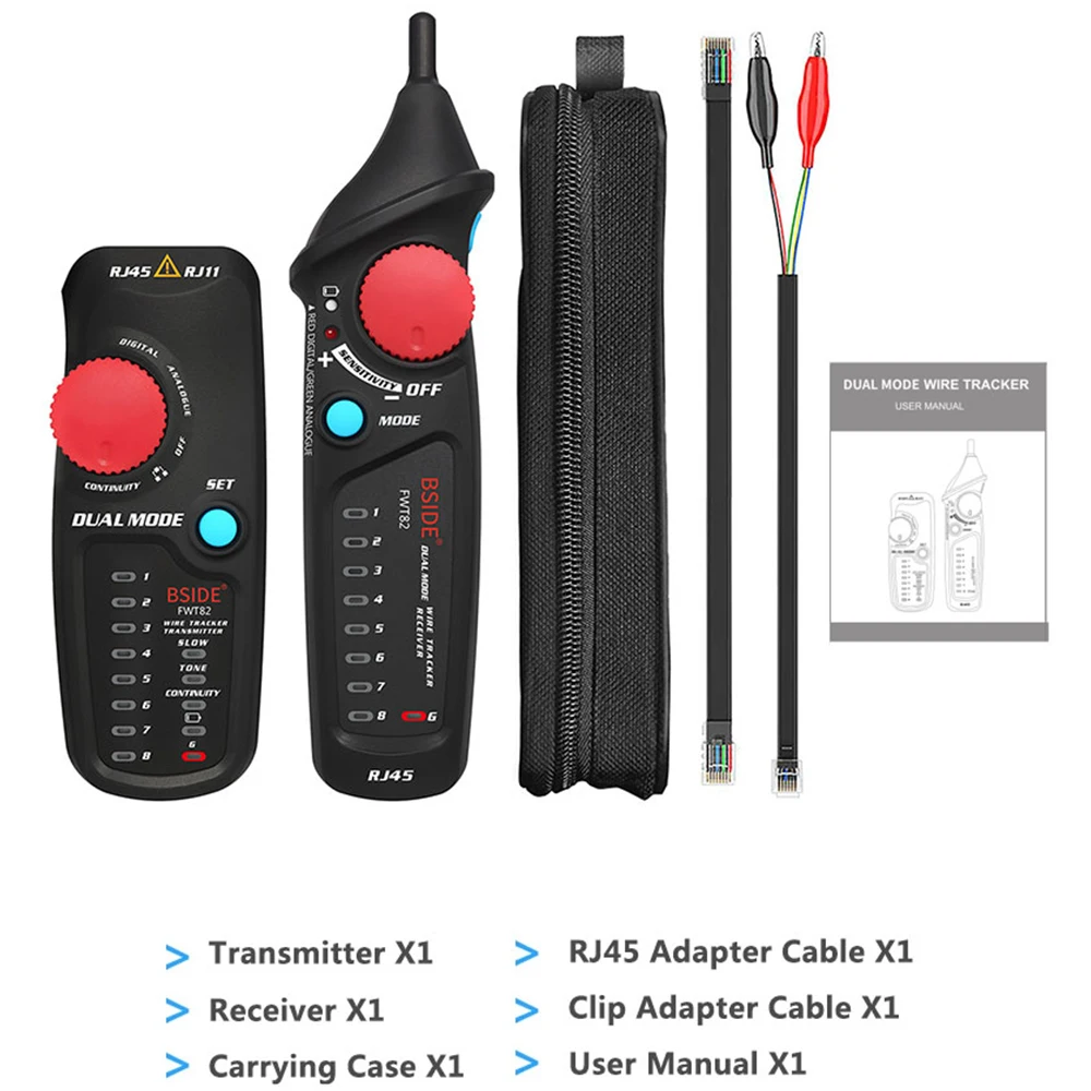 Сетевой кабель трекер тестер BSIDE FWT82 81 RJ45 RJ11 телефонный провод тонер Ethernet LAN Tracer анализатор детектор линия Finder