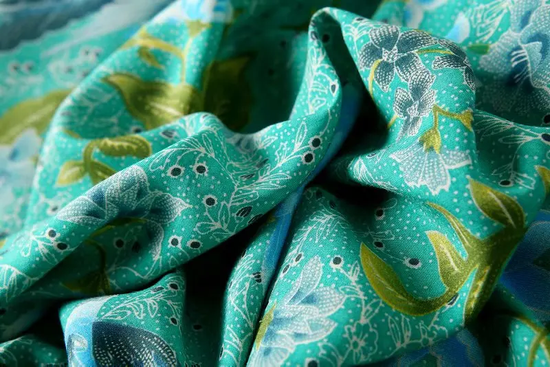 Boho Chic, Женская пляжная плиссированная юбка в стиле хиппи с цветочным принтом и птицами, высокая эластичная талия, макси-линия, Женская юбка в стиле бохо