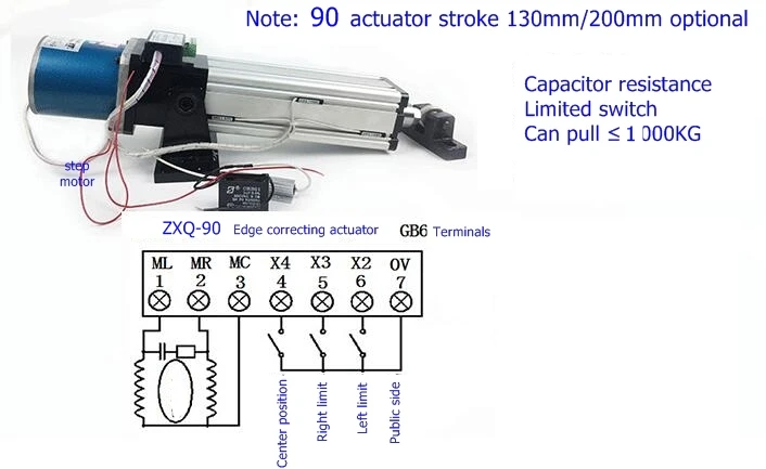 90 correcting actuator with GB-6A correcting controller us-400s ultrasonic probe photoelectric eye (9)