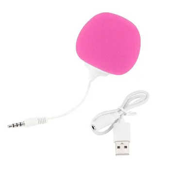 

Cute Style 3.5mm Jack Aux Audio Plug Mini Wired Speaker Music Sponge Ball Speaker for Smart Mobile Phone Tablet MP3 MP4
