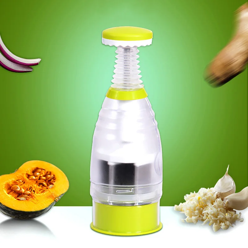 Household Stainless Steel Shredder Kitchen Hand Pressure Mixing Garlic Dish Biscuits Garlic Machine Food Machine Food Machine