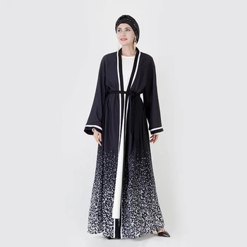 

Abaya Turkish Kimono Cardigan Hijab Muslim Dress Women Abayas Caftan Marocain Kaftan Robe Femme Dubai Elbise Islamic Clothing