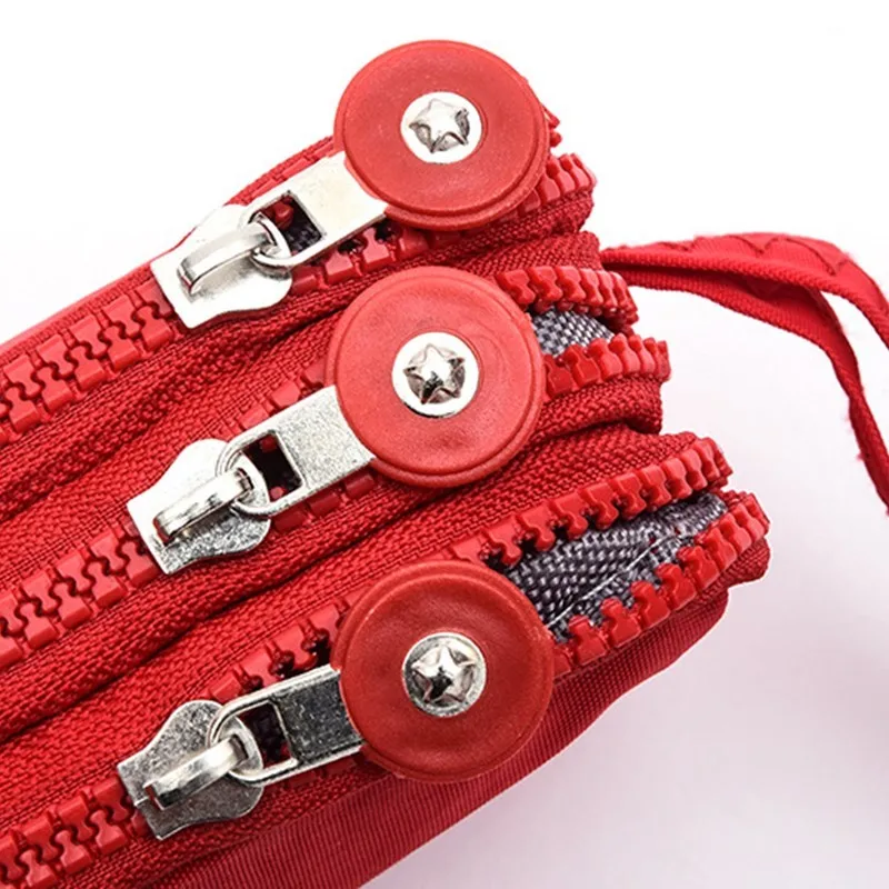 Coin Purse Ladies Mobile Phone Bag Fashion Small Wallet Business Card Holder Multifunctional Three Zipper Mini Canvas Bag Girls