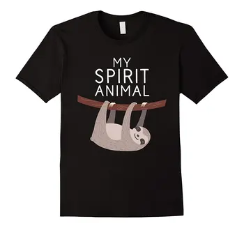 

My Spirit Animal Is A Lazy Sloth Funny T Shirt Design Summer Short Sleeve Cotton Summer Short Sleeves Cotton Fashion