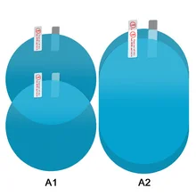 2 шт. Автомобильная зеркальная защитная пленка заднего вида противотуманное стекло прозрачное непромокаемое зеркало заднего вида водонепроницаемые нано наклейки