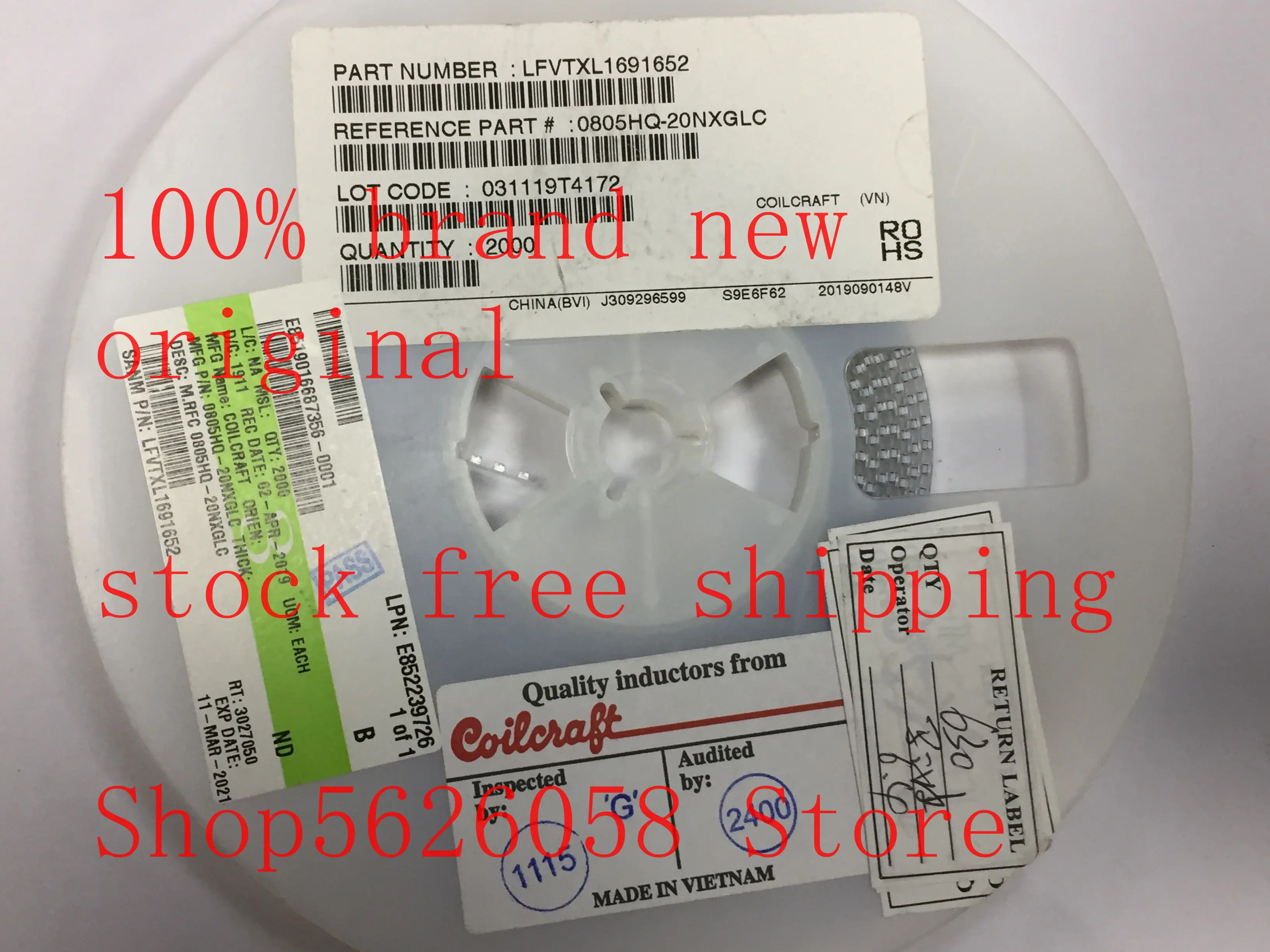 

50PCS/LOT 0805HQ 20NXGLC 0805HQ-20NXGLC SMD 100% new original freeshipping