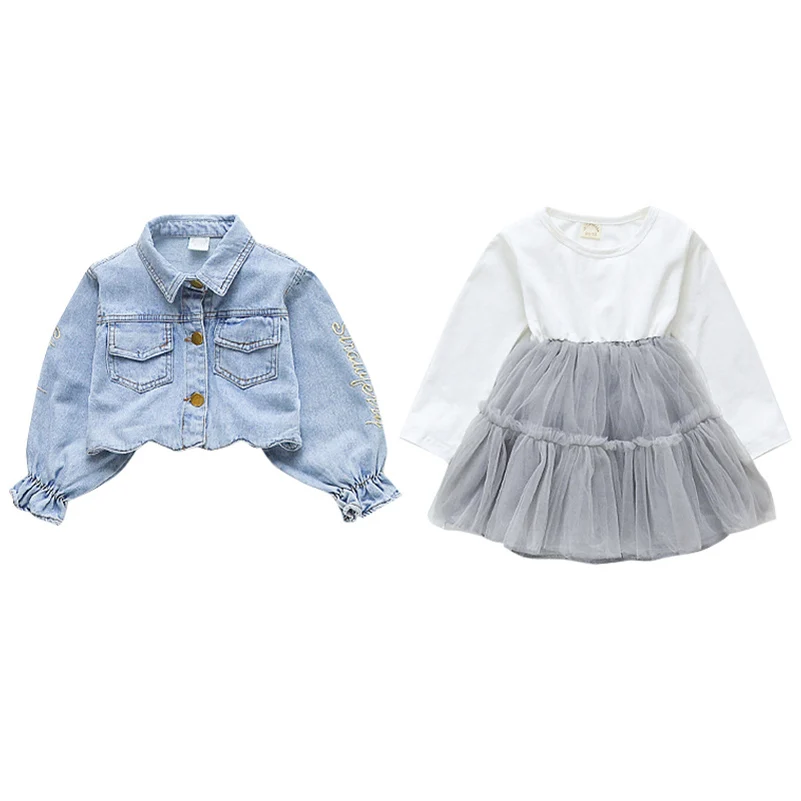 Детское платье для девочек одежда малышей на весну и осень вечерние платья