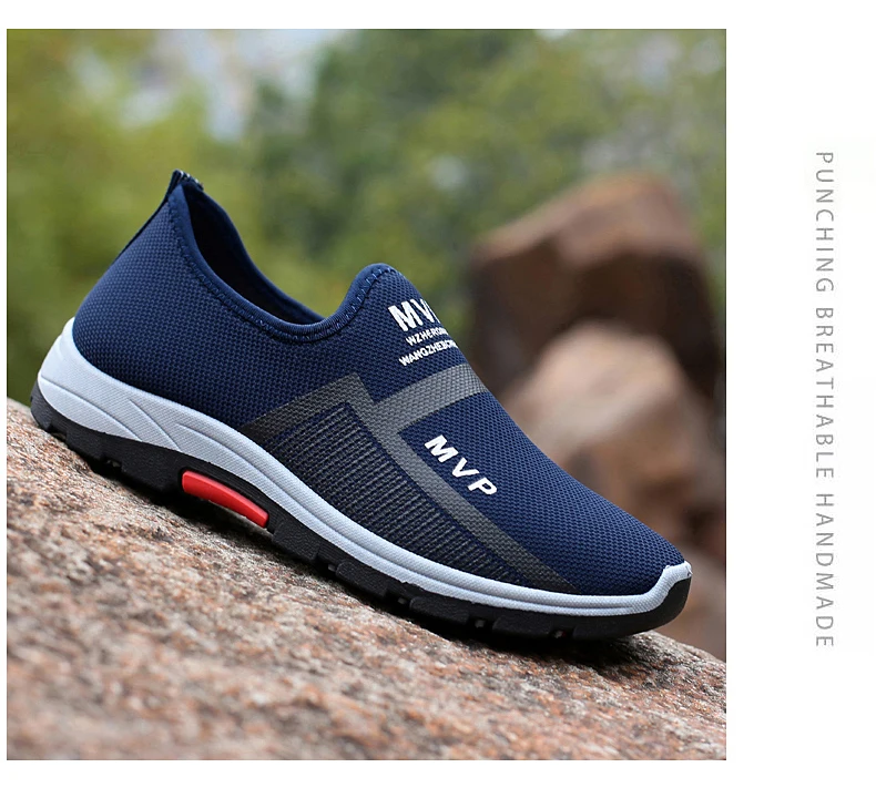 Lightweight Breathable Mesh Sneakers - Casual Slip-On Loafers for Men