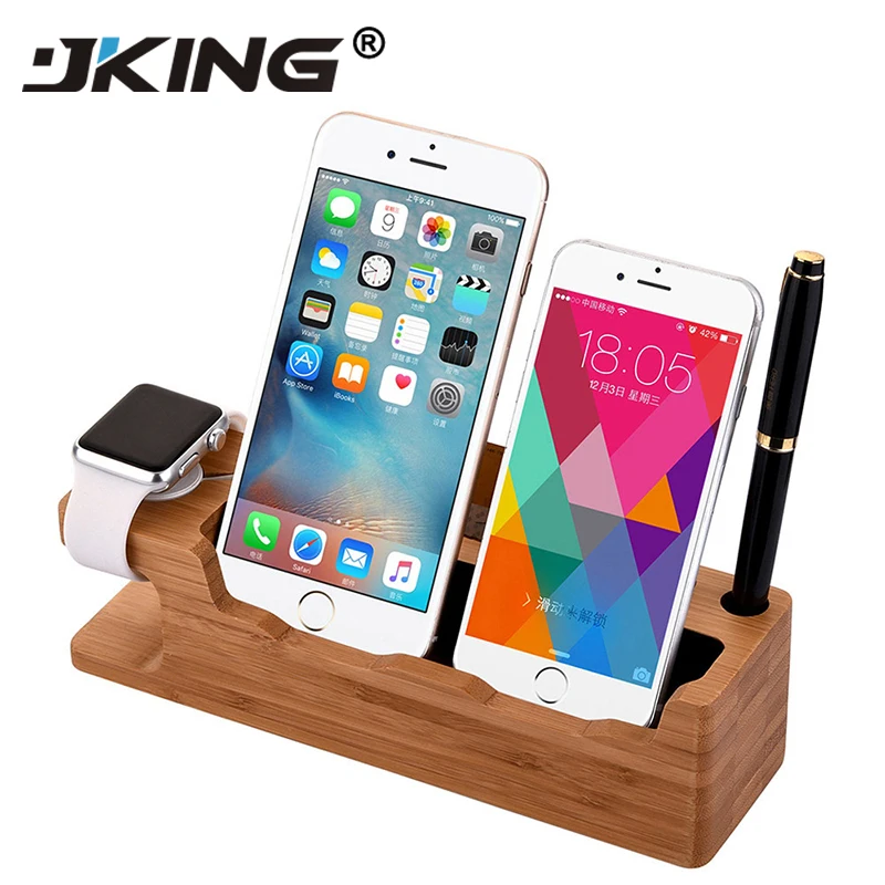 

Wooden Charging Dock Station Mobile Phone Stand Holder Charger For Apple iPhone X 8 7 Plus 6 6S Plus 4s 5s SE For apple Watch