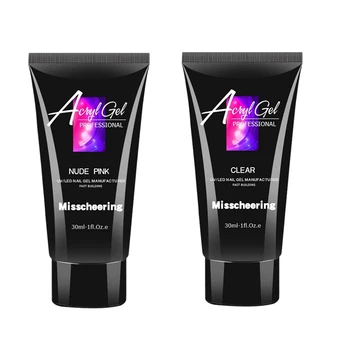 

2x Manzilin 30Ml Crystal Extend Uv Nail Gel Extension Builder Led Polygel Nail Art Gel 01 & 05