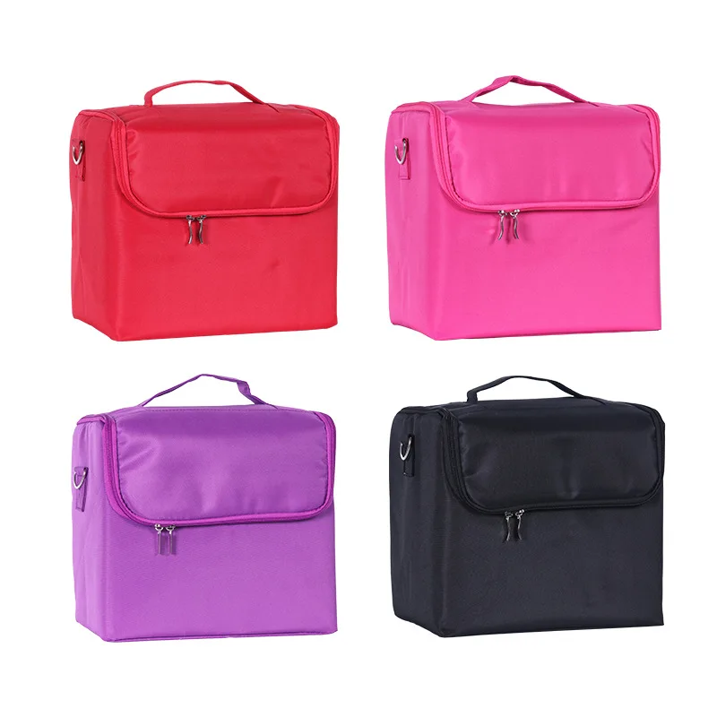 

Korean-style Storage Box Multilayer Cosmetic Bag Hand Manicure Munsu Makeup Semi-Permanent Toolbox Oxford Cloth Cosmetic Case