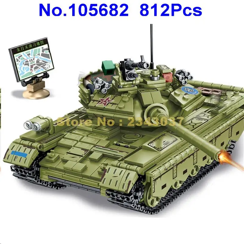 105682 812 штук военный 59 главный боевой танк армии Ww2 3 строительные блоки игрушка |