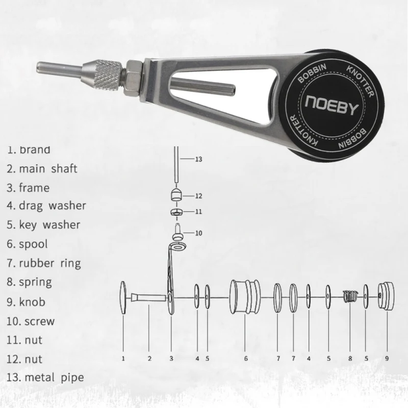 Balight Fishing Bobbin Knotter FG GT RP Line Wire Knotting Tool Cable Connector Fishing Line Winder Assist Knotting Machine Useful