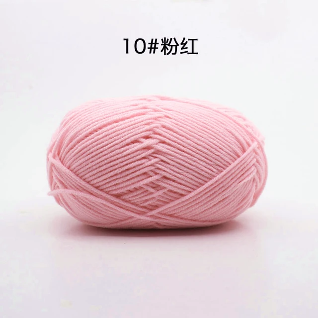 Hot Sale Multi Color Cotton Silk Knitting Yarn Soft Warm Baby Yarn for Hand Knitting thread Supplies 50g/lot No.10 Pink