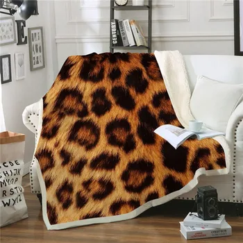 

Retro Style Sherpa Blanket Adult Fleece Blanket Home Fashion bedroom Animal print Decoration Bedspread Drop Ship ZOOTOP BEAR