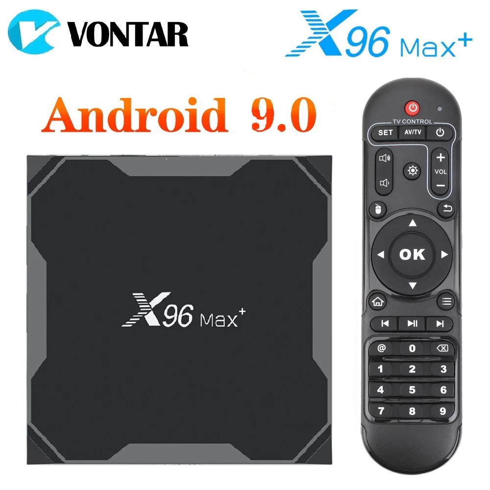X96 MAX Plus 4 Гб 64 ГБ Android 9,0 Смарт ТВ-приставка Amlogic S905X3 четырехъядерный двойной Wifi BT H.265 8K 24fps поддержка Youtube X96Max Plus