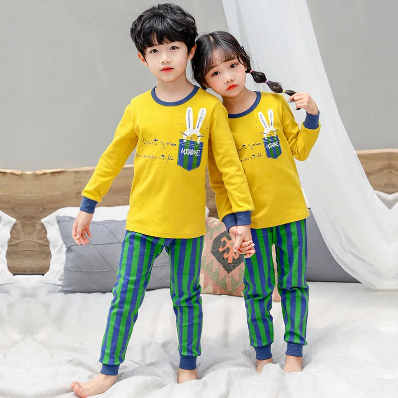 Пижамы с единорогом; одежда для сна с рисунками животных; осенние детские рождественские пижамы для девочек и мальчиков; зимние пижамы; комплекты детской одежды - Цвет: Y-02
