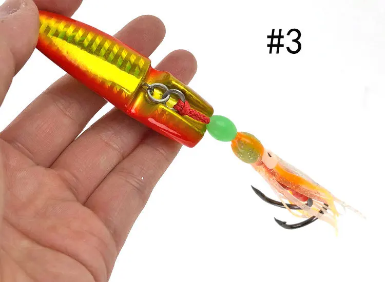 

MW yan yue Second Generation Fishhook Bait lu yu er with Squid Iron Plate Night Light Sea Bait 80-180 Grams Boat Bait Lure