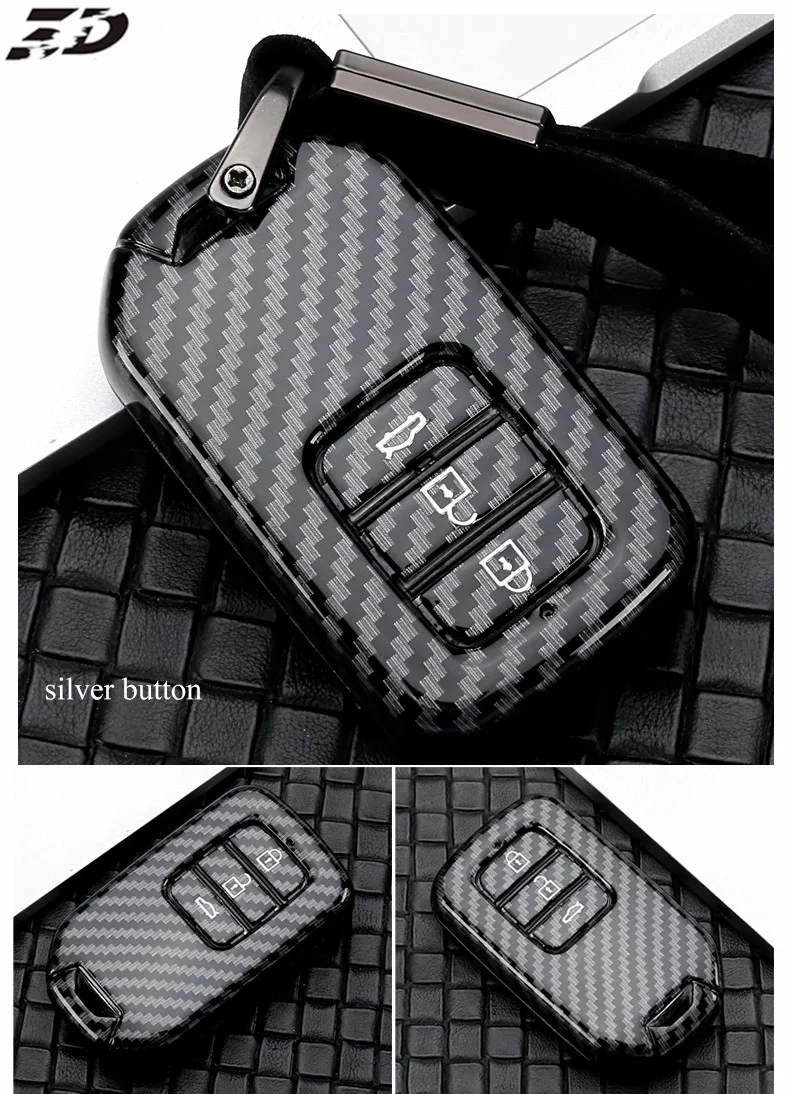Матовый чехол для ключей автомобиля из углеродного волокна для Honda Civic 4d Accord 2003-2007 CR-V Freed Pilot freed jazz Auto Shell