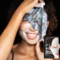 8Pcs/Box Black Moisturizing Bubble Facial Mask Deep Cleansing Oil Control Skin Rejuvenation Shrink Pore Foam Black Mask