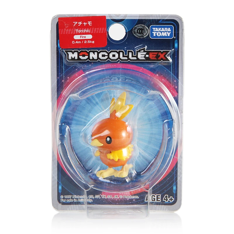 Takara Tomy Pokemon monglue-EX Sun Moon 4 см мини игрушка Коллекционная Фигурка Asia-04 Torchic | Игрушки и