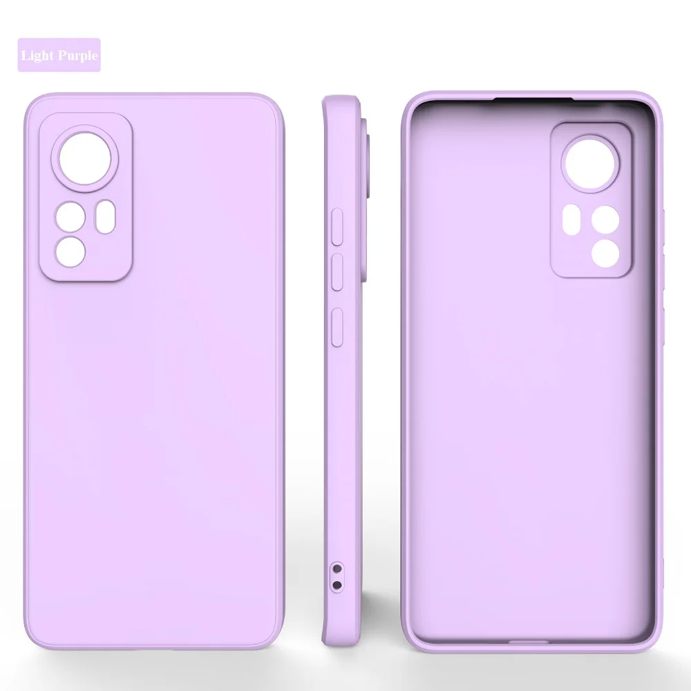 For Xiaomi 12 Pro Ultra Straight Edge All-inclusive Lens Mobile Phone Case Matte Soft TPU Cover Anti-scratch Protective _voghion.com