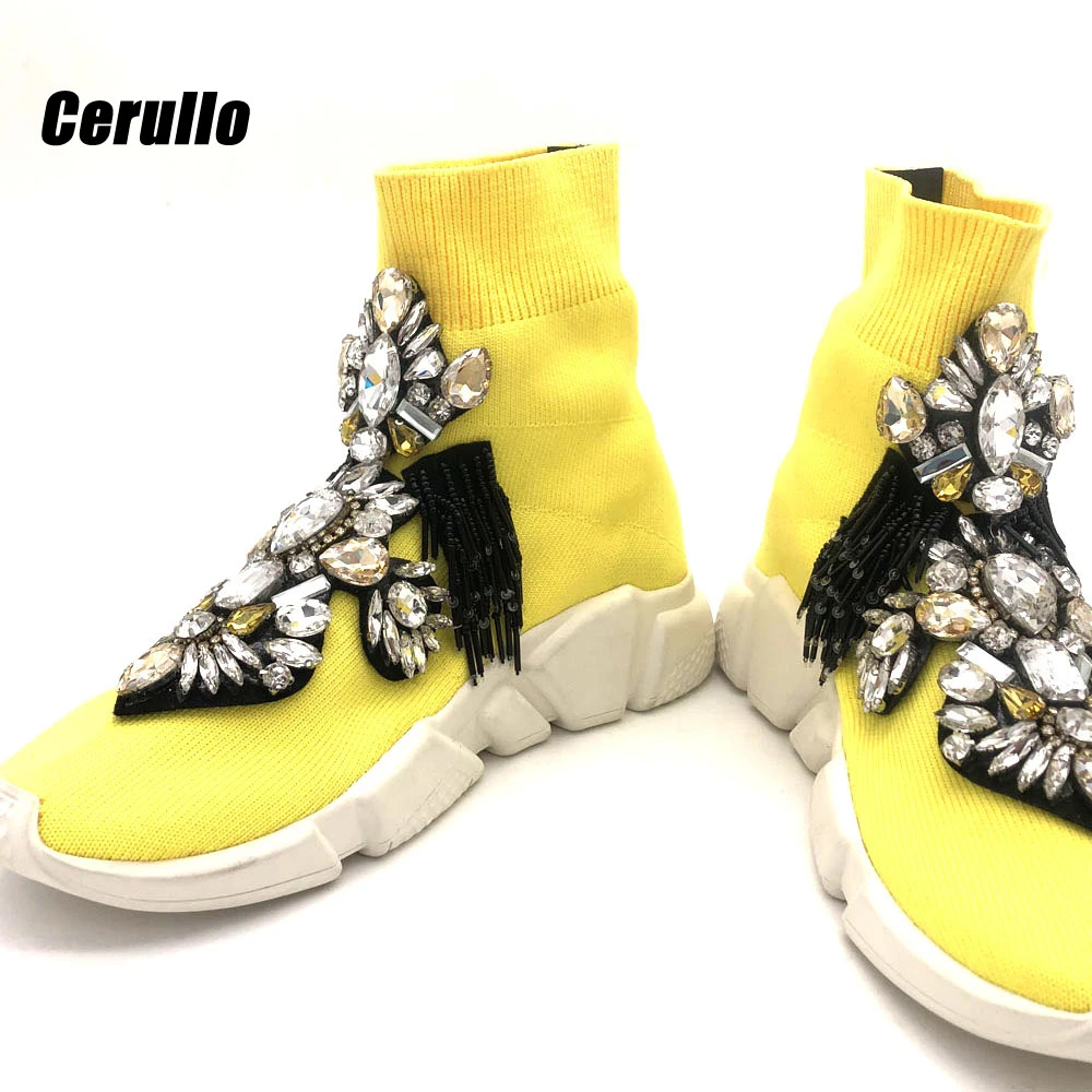 crystal sock shoes