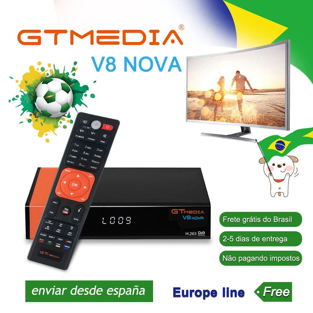 

Satellite Receiver Gtmedia V8 Nova Receptor Brazil Support Europe newcam BR DVB-S2 Satellite Decoder Upgrade From Freesat V7S HD