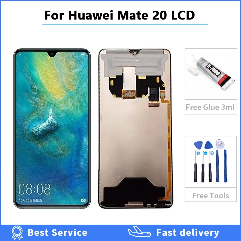 AMOLEM для huawei Коврики 20 HMA-AL00 HMA-L09 HMA-L29 HMA-TL00 ЖК-дисплей Дисплей Сенсорный экран Панель планшета Ассамблеи 6,53 ''для Коврики 20