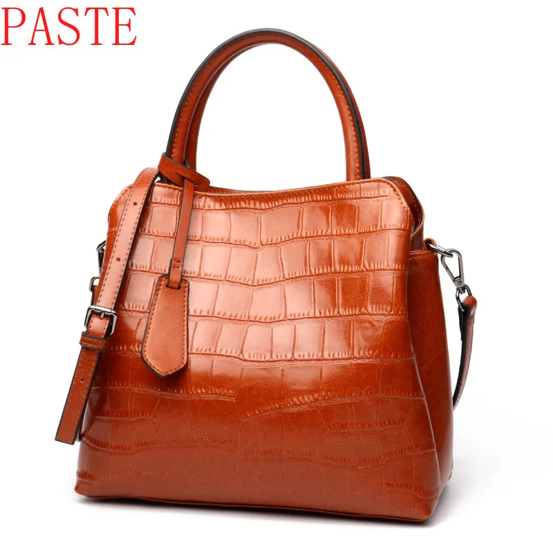 

2017 Women leather Shoulder Bag Shell Bags Casual Handbags small messenger bag fashion 100% genuine leather