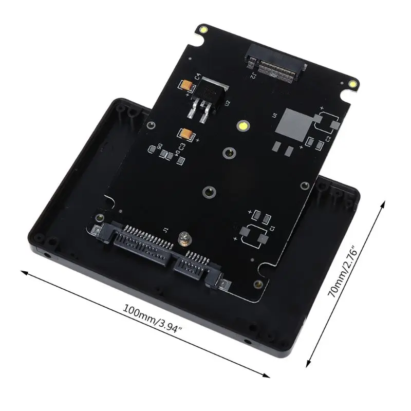 M.2 NGFF(SATA) SSD до 2,5 дюйма SATA3 адаптера твердотельный жесткий диск коробка пластиковый корпус