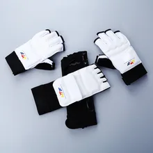 Перчатки для тхэквондо, набор для бокса, амортизация, износостойкие перчатки с полупальцами, спортивные боевые искусства