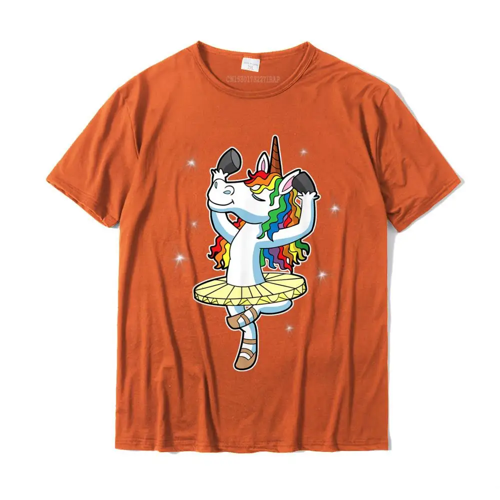 Crewneck Normal 100% Cotton Fabric Men T Shirt Design Short Sleeve Tops Tees Dominant 3D Printed T Shirt Wholesale Ballet Dancer Unicorn Ballerina Kids Girls Gift T-Shirt__MZ23526 orange