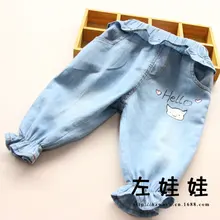 [Выбор] летние ковбойские капри для девочек с принтом героев мультфильмов, штаны для девочек