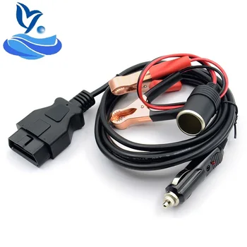 

OBD II Vehicle ECU Emergency 12V Power Supply Cable Memory Saver with Alligator Clip EC5 Converter for Vehicle Car Auto Car