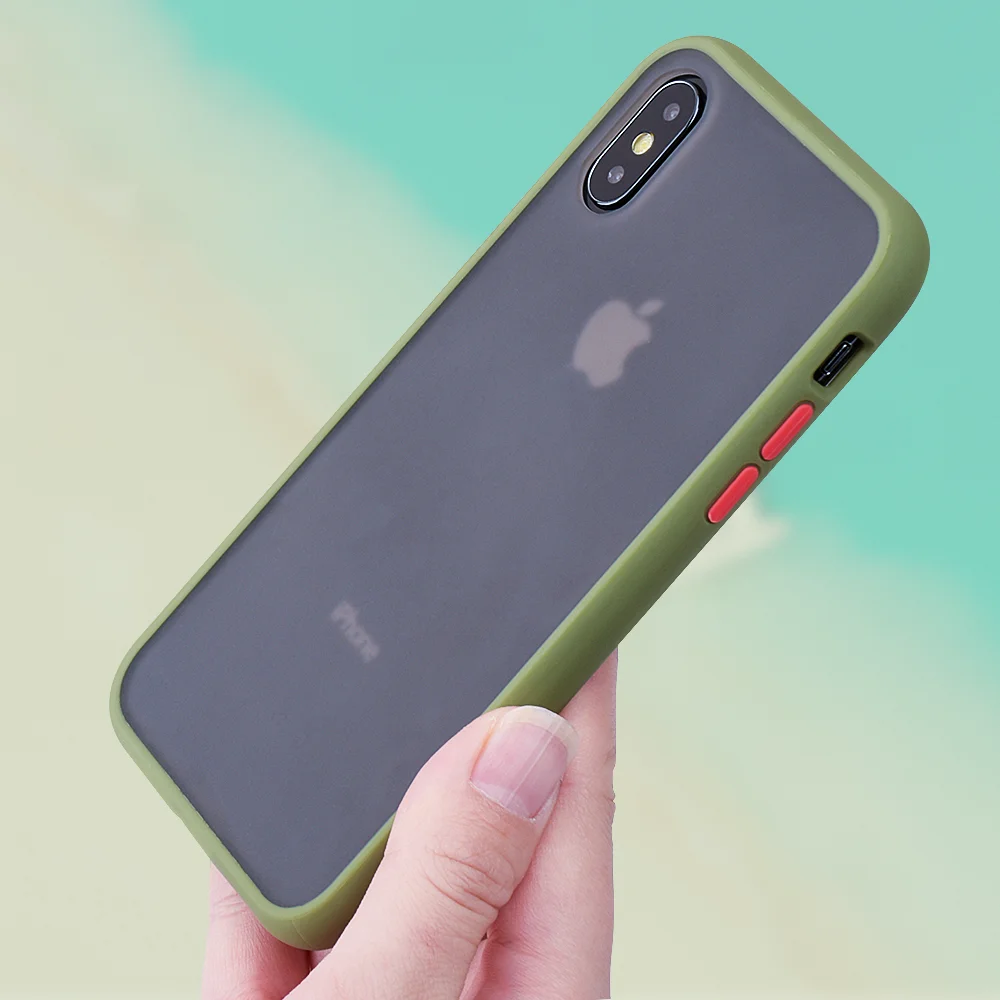 Противоударный прозрачный Гибридный Силиконовый чехол для телефона iPhone X XS XR Max 8 7