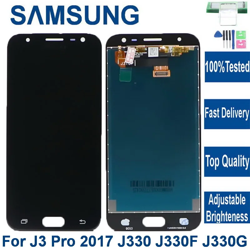 ЖК-дисплей 5 0 &quotдля Samsung Galaxy J3 2017 J330 J330F дисплей с сенсорным экраном и дигитайзером