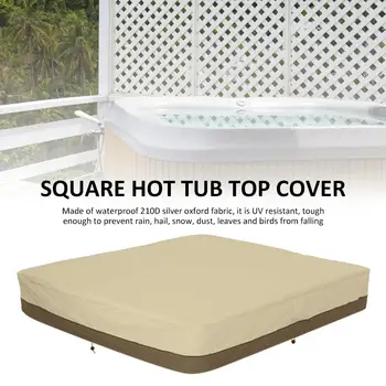 

Outdoor Courtyard SPA Bathtub Swimming Pool Dust Cover Square Hot Tub Cover Waterproof Canopy Daily Cover