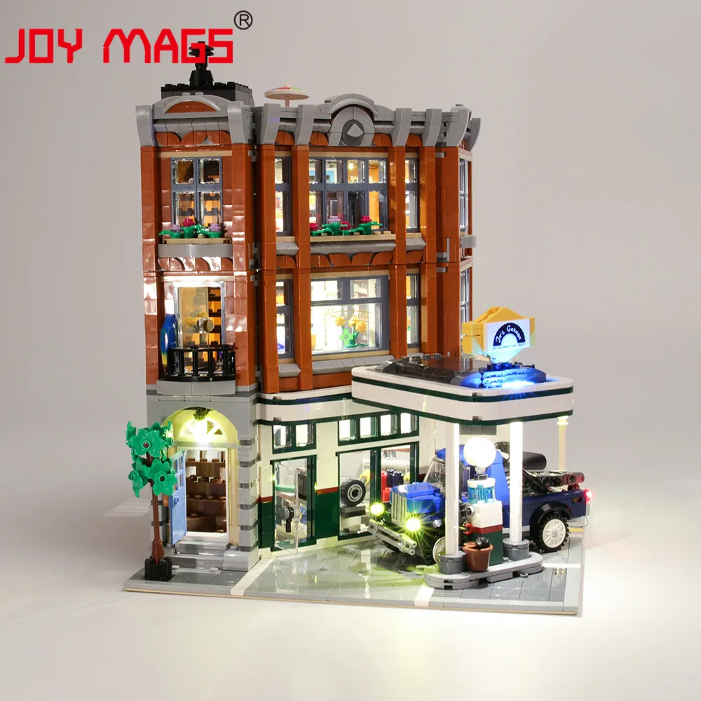 JOY MAGS только светодиодный светильник Набор для 10264 Creator угловой гараж авто ремонтная станция светильник ing набор совместим с 15042(без модели