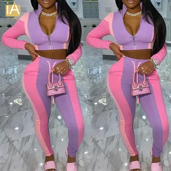 

2 Pieces Set Sweatsuit Two Piece Outfits for Women Tracksuit Women's Sports Suit Sweatshirt and Sweatpants Jogging Femme