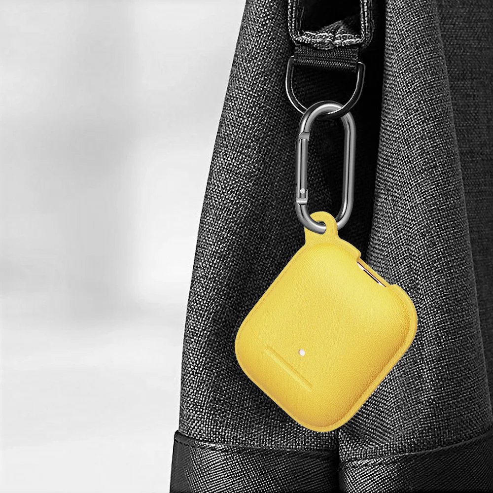 Набор наушников с Litchi узором для Airpods, чехол, симпатичный силиконовый bluetooth-наушник, защитный чехол-1or2 поколения