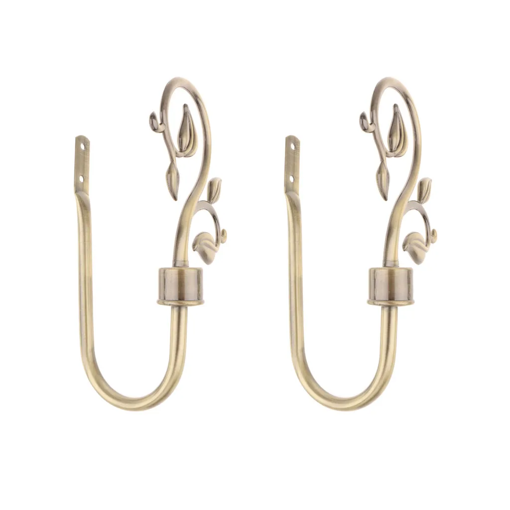 2x Metal Curtain Hooks Window Drapery Tieback ers, Assorted Types 2x Metal Curtain Hooks Window Drapery Tieback ers, Assorted Types